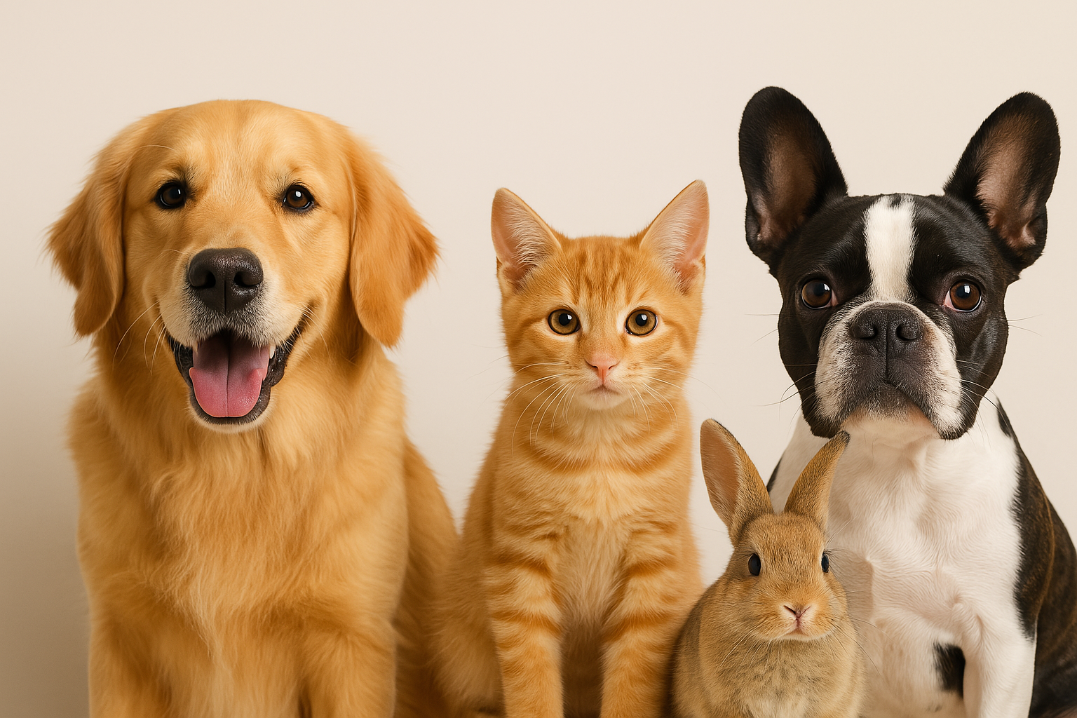 3 cute pets 2 dog and 3 cat